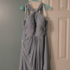 Azazie, Long Bridesmaid dress. Size 14. Color dusty blue!